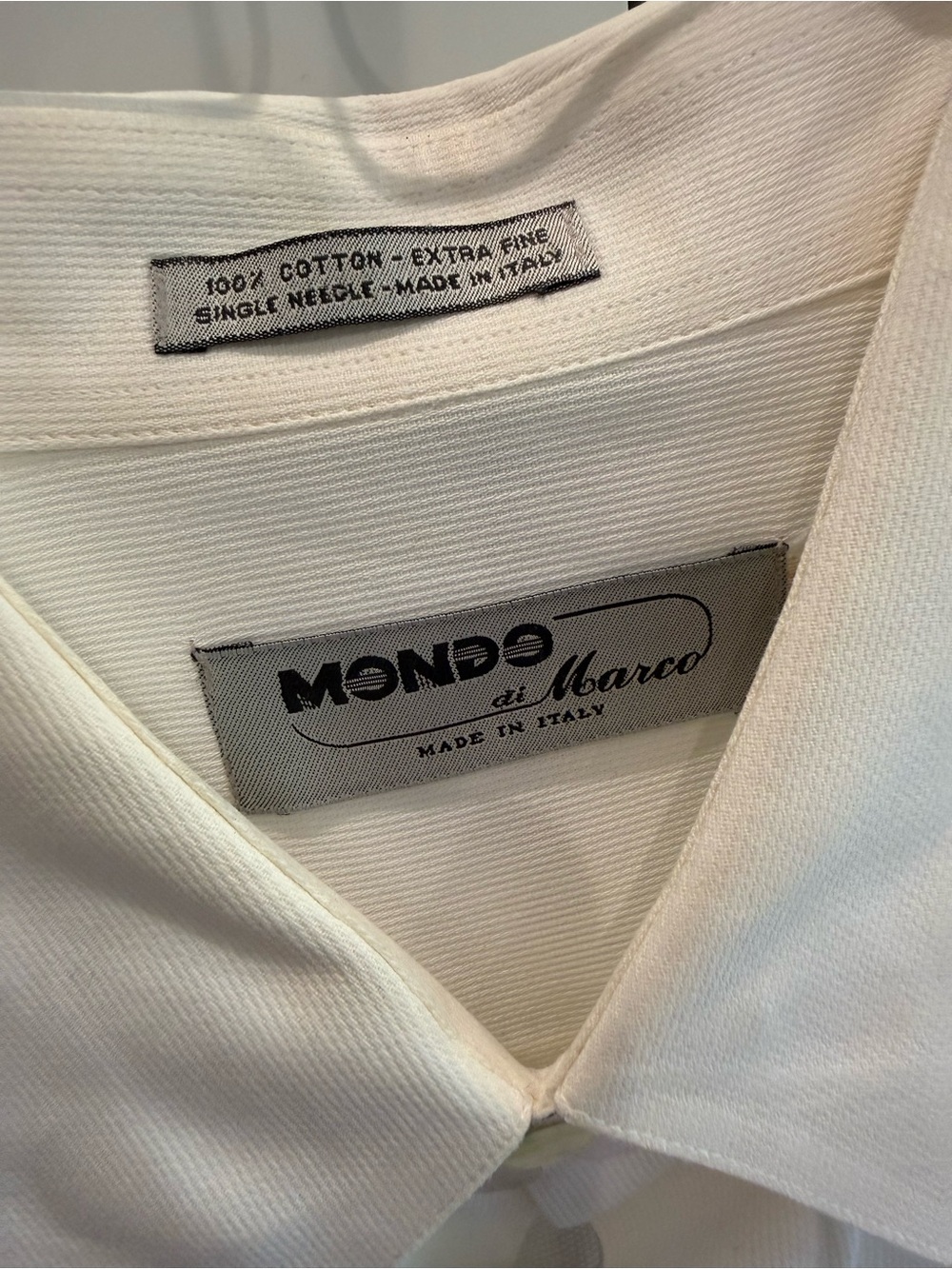 Vintage Mondo di Marco Men’s White Dress Shirt - Italian Made